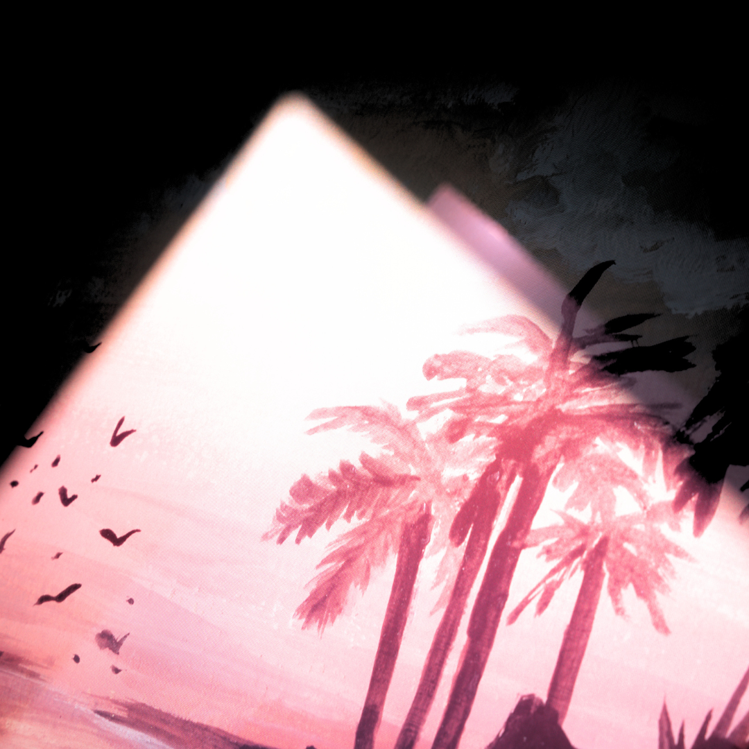 Close-up of Eazeye Monitor 2 screen showing illustration with cast shadows to show paper-like reactivity