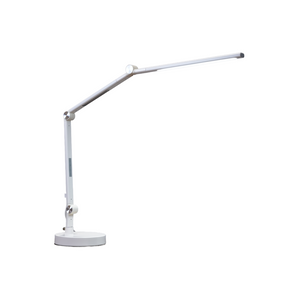 Side view of Eazeye Lumen LED lamp unfolded to full height